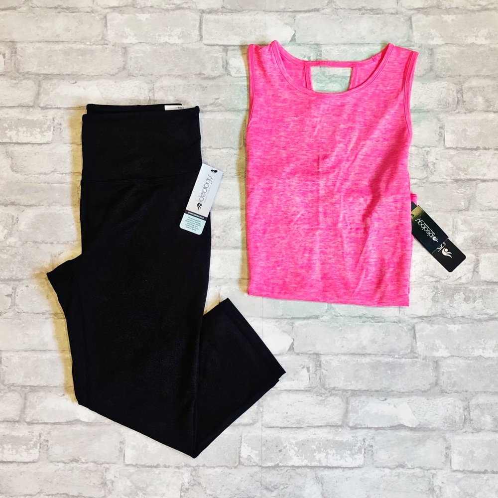 ID Ideology | Women’s High-Waist Cropped Leggings & Tank Top - Size M